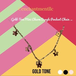 COPY - Gold-Tone Mini Charm Dangle Pendant Chain …